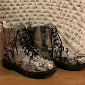 H&M Marble Design Combat Boot